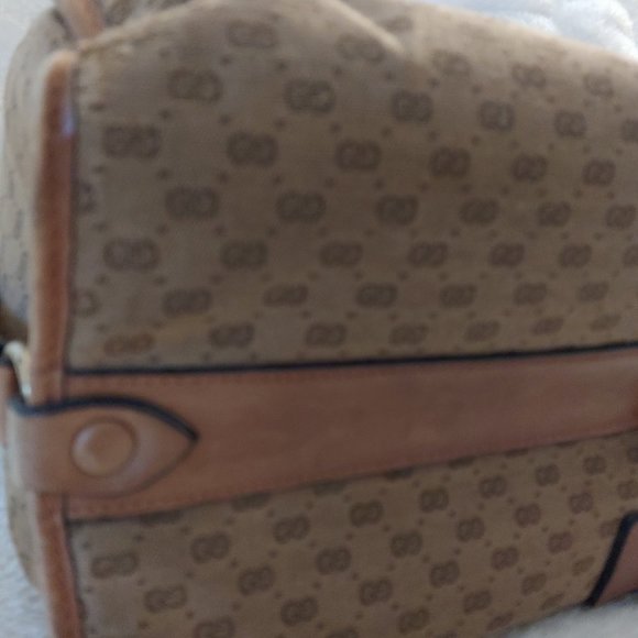 Vintage GUCCI Stirrup Hobo Micro GG Bag Leather Accents, Large - Picture 11 of 16